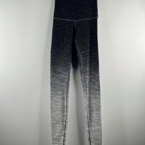 Lululemon Wunder Under Hi Rise Ombre Melange 31" Sz 4 Space Dye Black Deep Coal - Picture 3 of 7